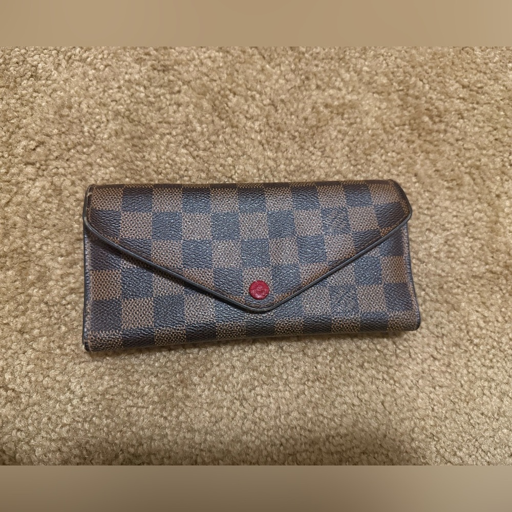 Louis Vuitton Josephine Damier Ebene Long Wallet – Red Interior
